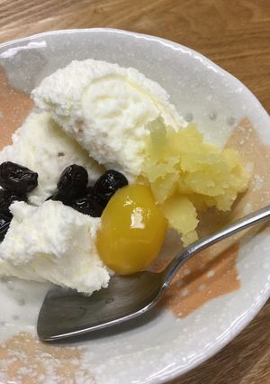 バニラアイスクリーム(黒豆&栗)-レシピのメイン写真