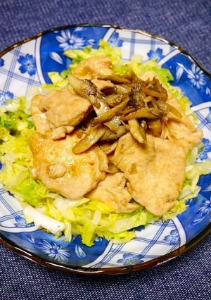 簡単！ポカポカわさび漬け☆むね肉炒め-レシピのメイン写真