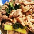 豚肉と小松菜のおろしゆずぽん炒め