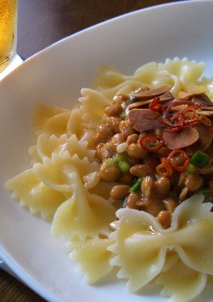 ぴり辛納豆のファルファッレ-レシピのメイン写真