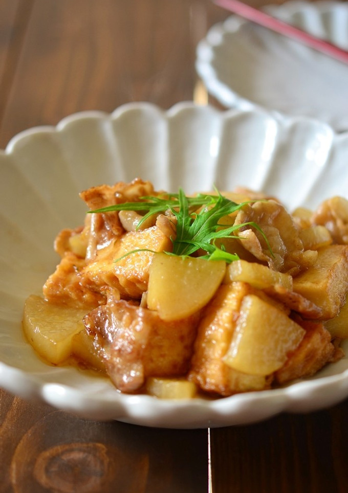 豚バラ大根と厚揚げの炒め煮【作り置き】-レシピのメイン写真