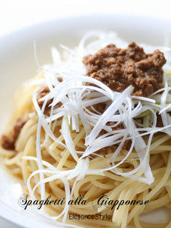 我が家の定番「肉味噌スパゲッティ」-レシピのメイン写真