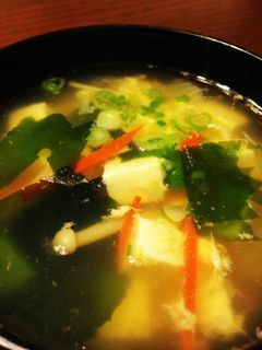 ヒガシマルうどんスープで簡単中華風スープ-レシピのメイン写真