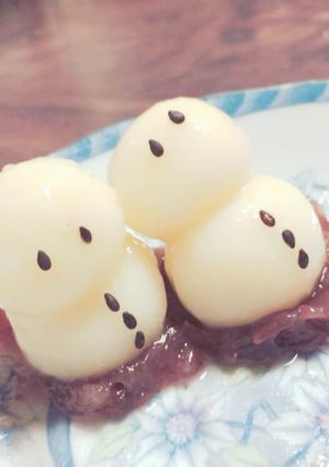 お子様と一緒に♡白玉の雪だるま-レシピのメイン写真