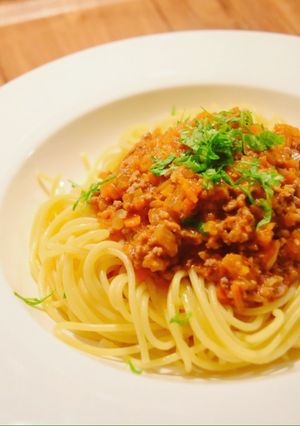 鶏レバーで鉄分プラス!コク旨ボロネーゼ-レシピのメイン写真