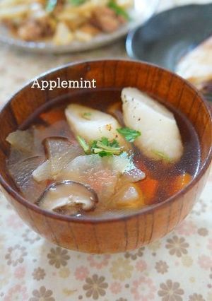 寒い日に♪具沢山きりたんぽ汁-レシピのメイン写真