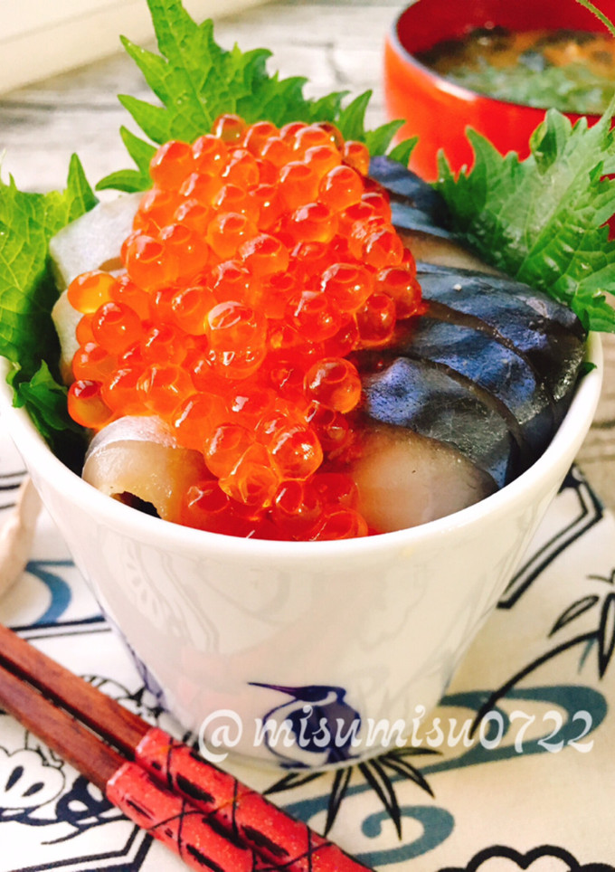 簡単☆しめ鯖いくら丼-レシピのメイン写真