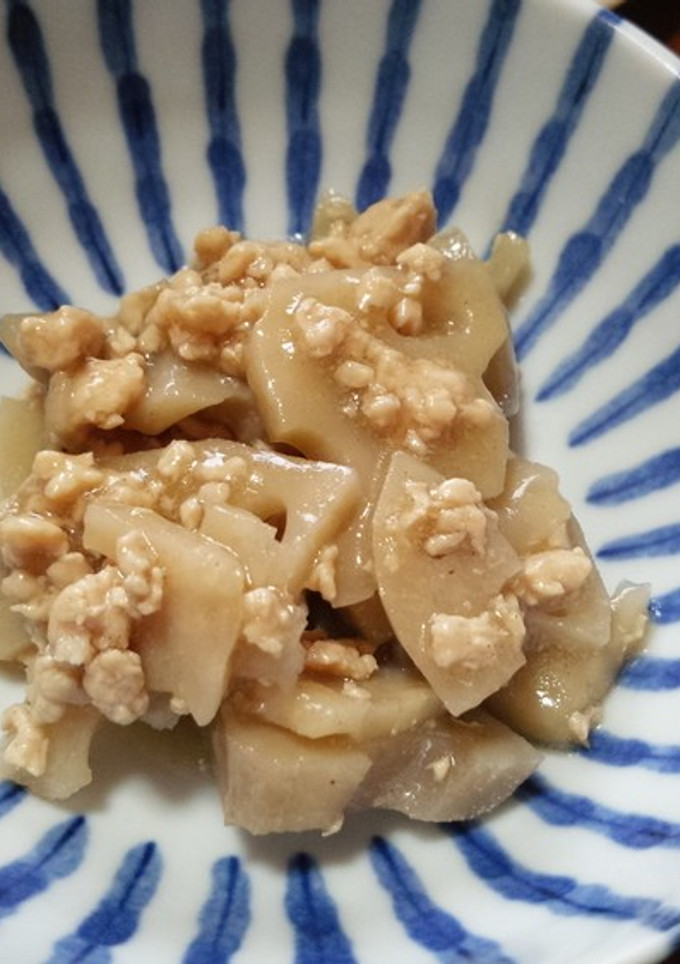 蓮根と挽肉のあんかけ風炒め煮-レシピのメイン写真