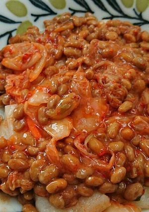 2分でランチ☆キムチ納豆もち-レシピのメイン写真