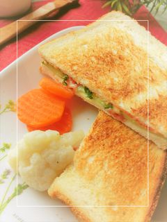 ベーコン×胡瓜×チーズのトーストサンド-レシピのメイン写真