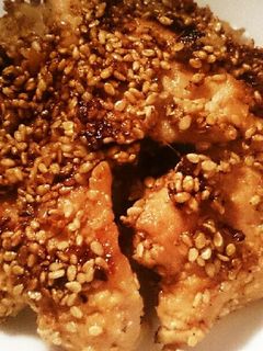 鶏胸肉の甘辛ゴマ味噌焼き♪-レシピのメイン写真