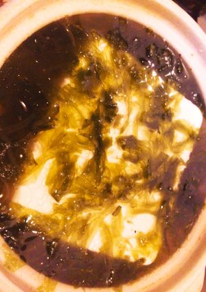 乾燥あおさでラーメン風湯豆腐-レシピのメイン写真