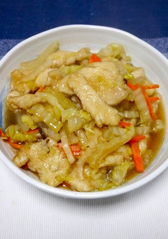 ムネ肉がふわとろもちもち☆白菜炒め-レシピのメイン写真