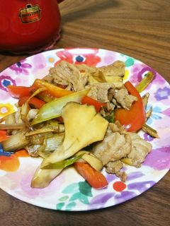 豚肉とキノコのオイスターソース炒め-レシピのメイン写真