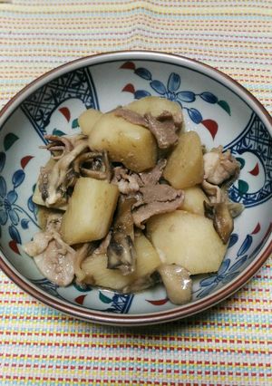 麺つゆで､長芋と豚肉の簡単煮-レシピのメイン写真
