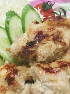 鶏もも肉のゴマ味噌にんにく漬け焼き-レシピのメイン写真
