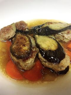 とろっとろ茄子の挽肉はさみ焼き✩*。-レシピのメイン写真