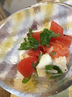 簡単♪トマトとイカのマリネ風サラダ-レシピのメイン写真