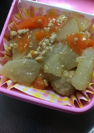 大根、にんじん、肉ボールのそぼろあん♡-レシピのメイン写真