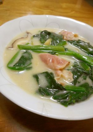 ほうれん草の中華風ミルク煮-レシピのメイン写真