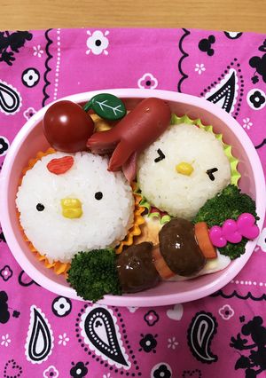 簡単★かわいい★親子のとりさんお弁当-レシピのメイン写真