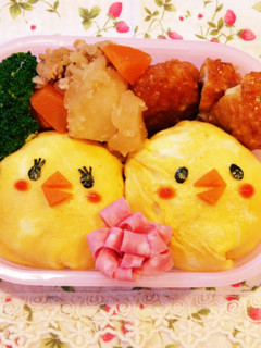 キャラ弁♡オムライスのひよこちゃんズ-レシピのメイン写真