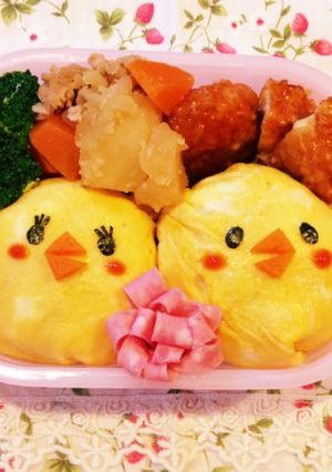 キャラ弁♡オムライスのひよこちゃんズ-レシピのメイン写真
