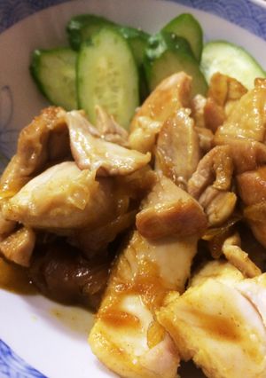 主菜:鶏モモ肉のカレードレッシング炒め-レシピのメイン写真
