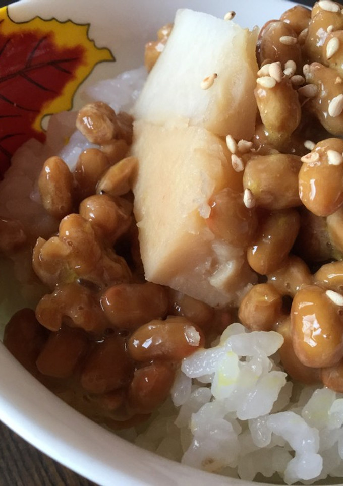 納豆と里芋の煮っ転がしのご飯-レシピのメイン写真