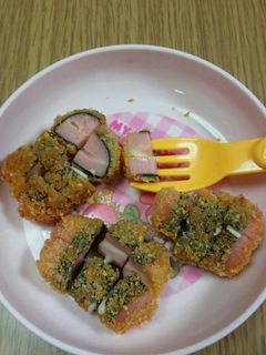 魚肉ソーセージのチーズ海苔巻きフライ☆-レシピのメイン写真