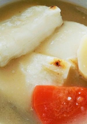 豚汁に餅☝これをお雑煮と言う…私。お雑煮-レシピのメイン写真
