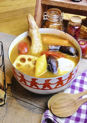 大きな肉や野菜がゴロゴロ　スープカレー-レシピのメイン写真