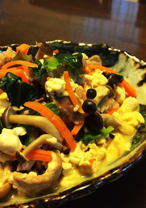 残り野菜で具だくさん！炒り豆腐☆-レシピのメイン写真