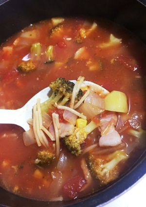 野菜とみその隠し味しみしみトマトスープ-レシピのメイン写真
