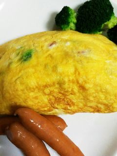 残り物☆オムレツ☆好き嫌い?パクパク-レシピのメイン写真