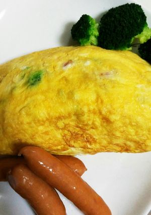 残り物☆オムレツ☆好き嫌い？パクパク-レシピのメイン写真