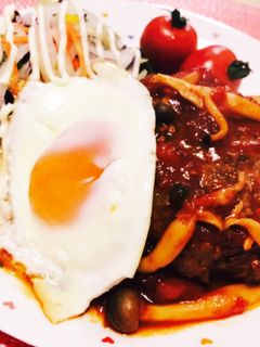 トマト煮込みハンバーグ♡-レシピのメイン写真