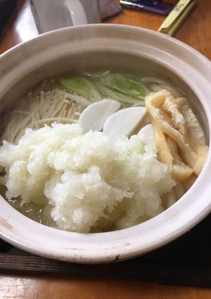 身体暖まる☆みぞれ鍋焼きうどん-レシピのメイン写真