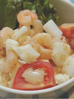 簡単☆シーフードの豆腐サラダ-レシピのメイン写真