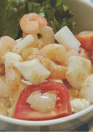 簡単☆シーフードの豆腐サラダ-レシピのメイン写真