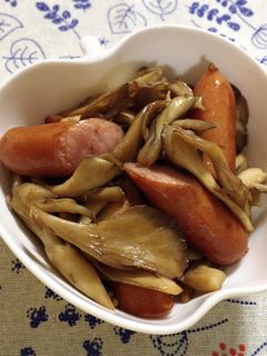 舞茸ウインナーの麺つゆバター柚子胡椒炒め-レシピのメイン写真