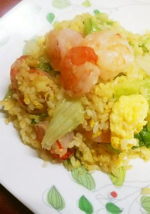 絶品！レタスと海老DE海鮮パラパラ炒飯♪-レシピのメイン写真