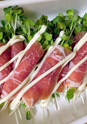 かいわれの生ハム巻き-レシピのメイン写真
