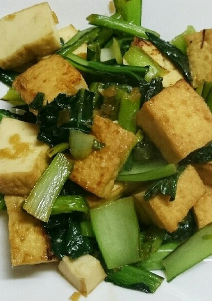 厚揚げと小松菜のオニオンソース炒め-レシピのメイン写真