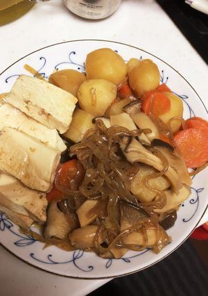 すき焼き風豆腐ときのこの煮物-レシピのメイン写真
