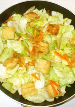 油揚げのホイコーロー風♪味噌野菜炒め♪-レシピのメイン写真