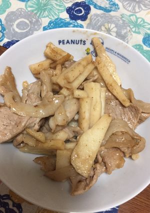 山芋と豚肉のポン酢炒め-レシピのメイン写真