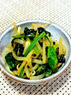 ほうれん草ともやしとワカメのナムル-レシピのメイン写真