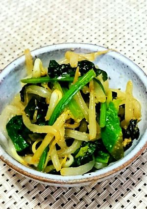 ほうれん草ともやしとワカメのナムル-レシピのメイン写真