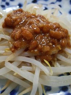 レンチンもやし+甘辛生姜にんにく納豆だれ-レシピのメイン写真